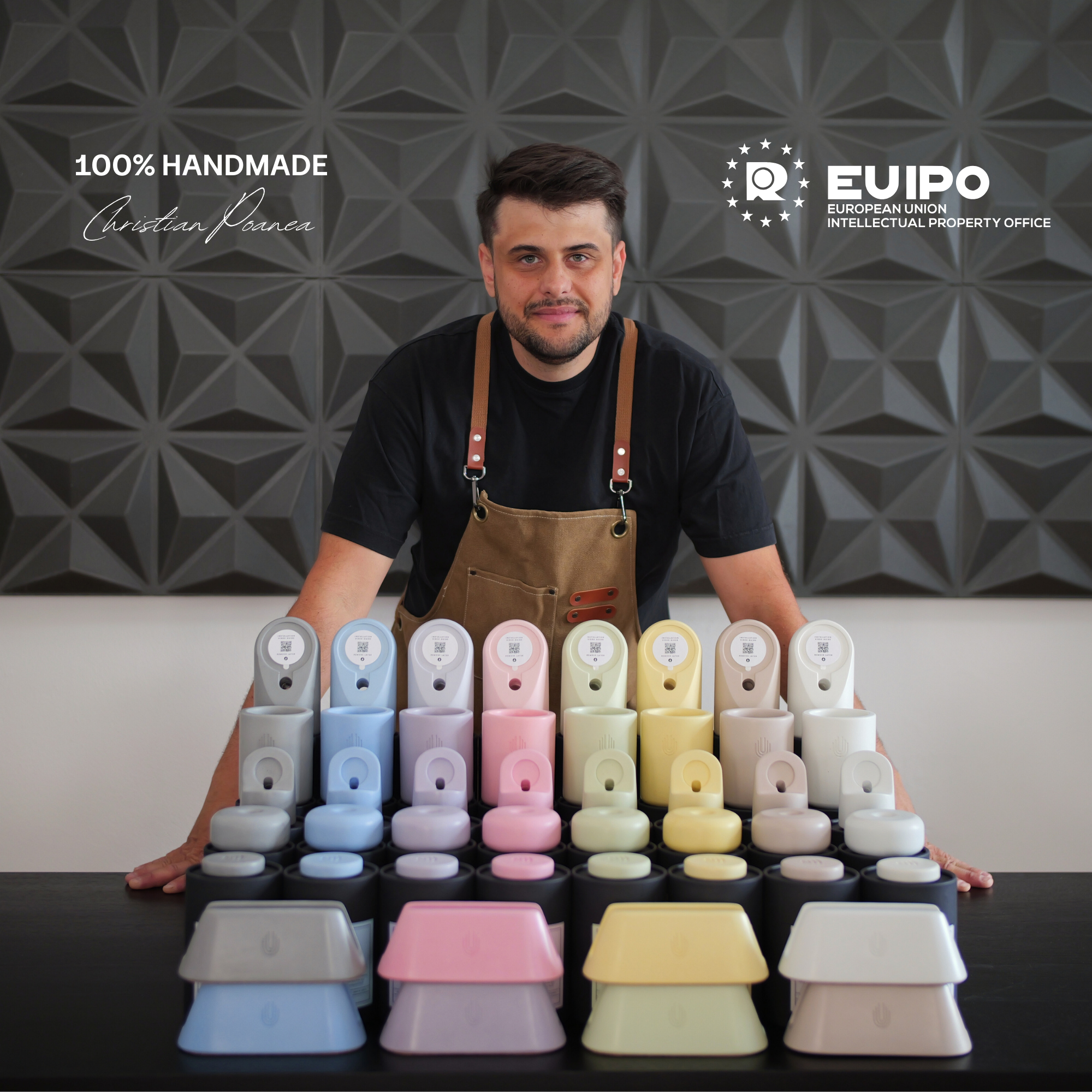 2 x Pack MillStone Concrete Tablet Pencil Holders-UnityCave.com