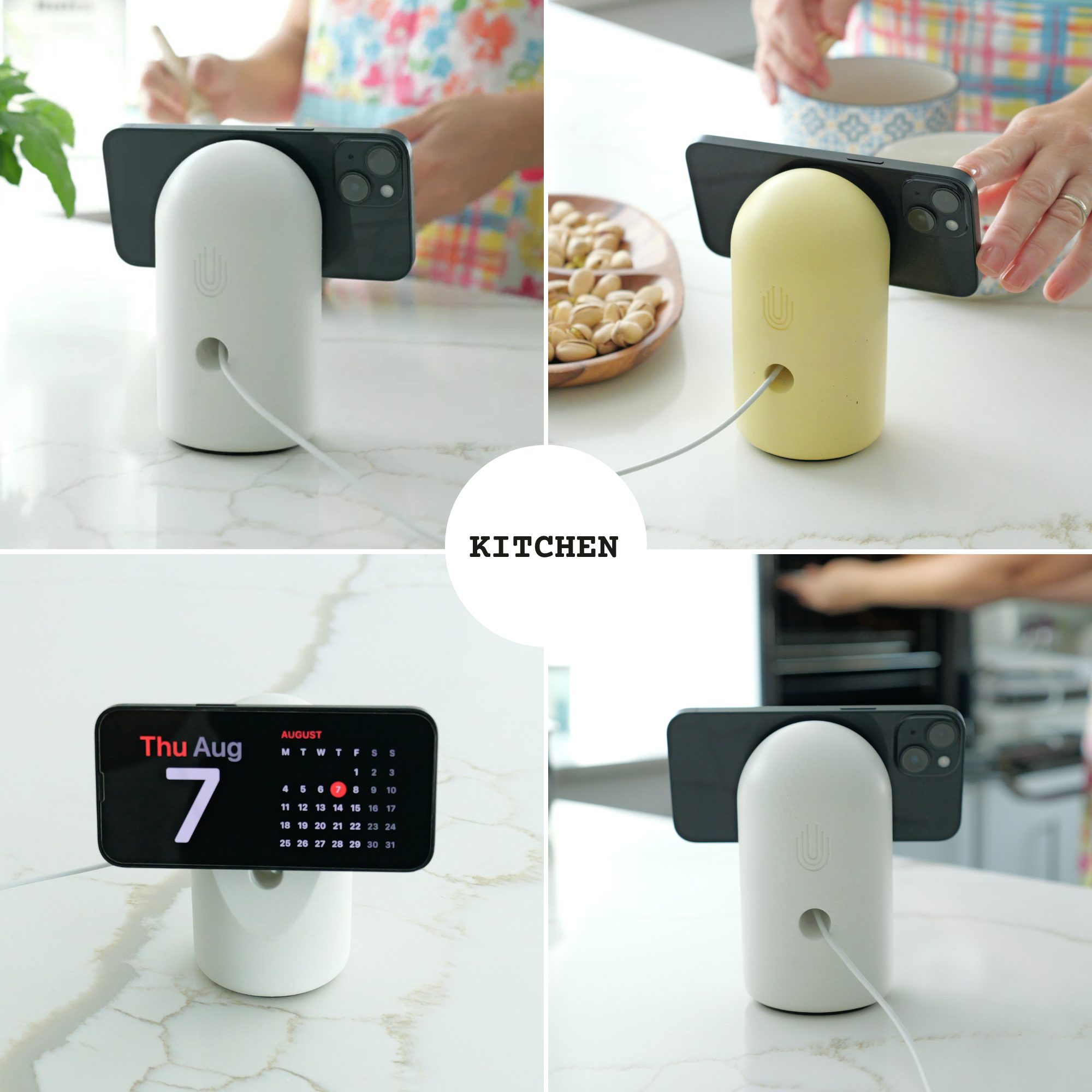 Concrete Wireless Charging Stand for iPhone & Smartphone