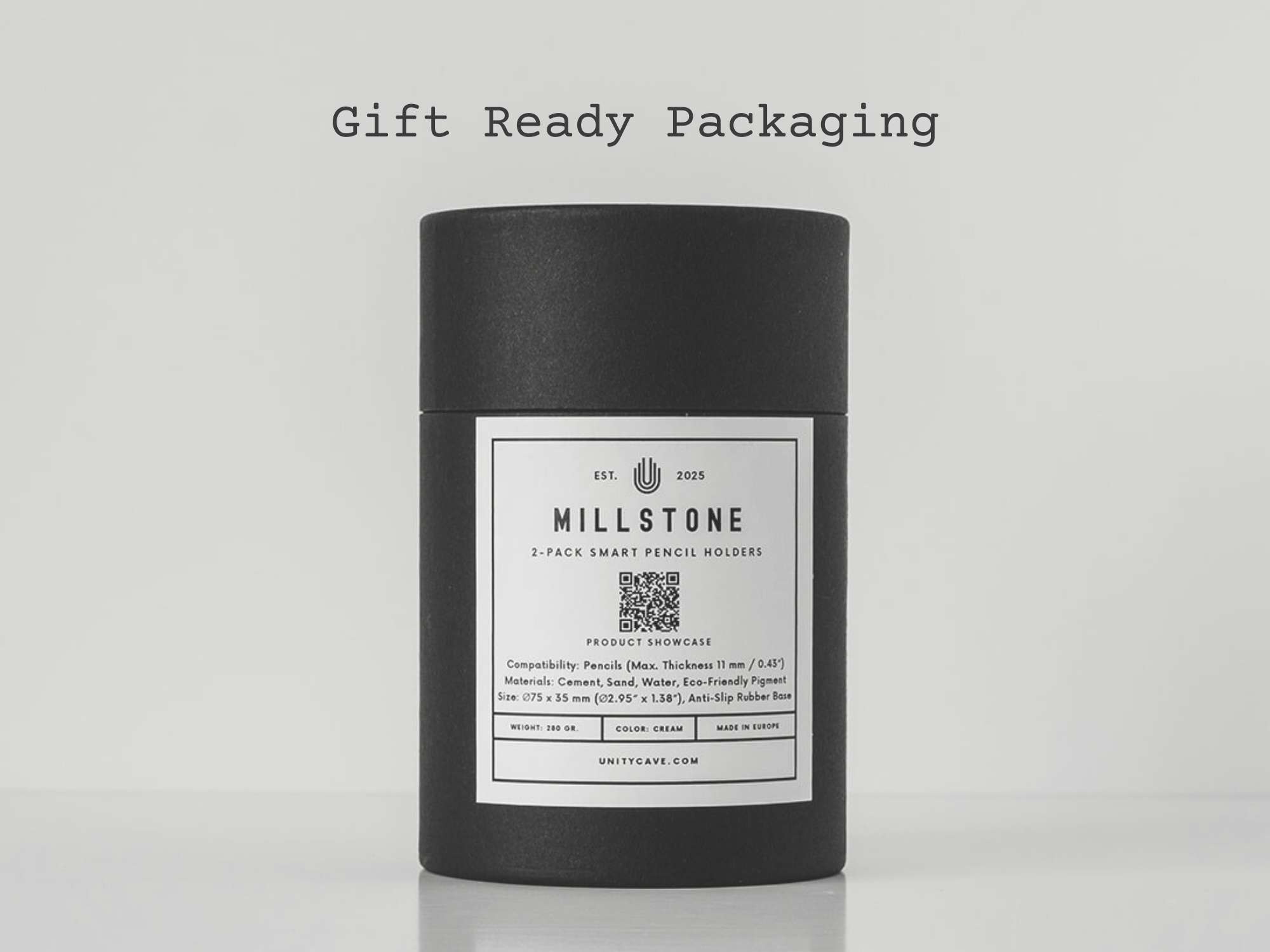 2 x Pack MillStone Concrete Tablet Pencil Holders