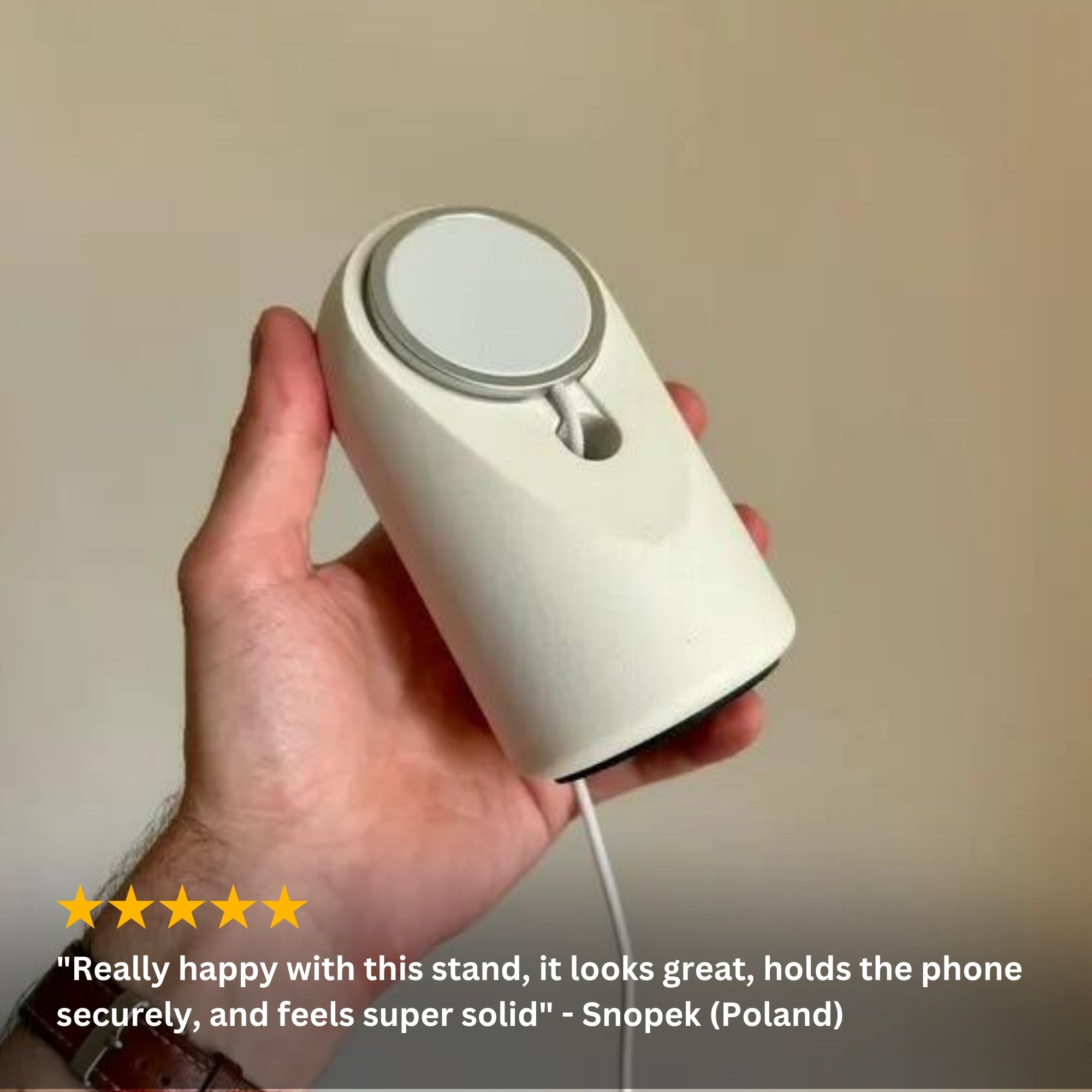 Concrete Wireless Charging Stand for iPhone & Smartphone