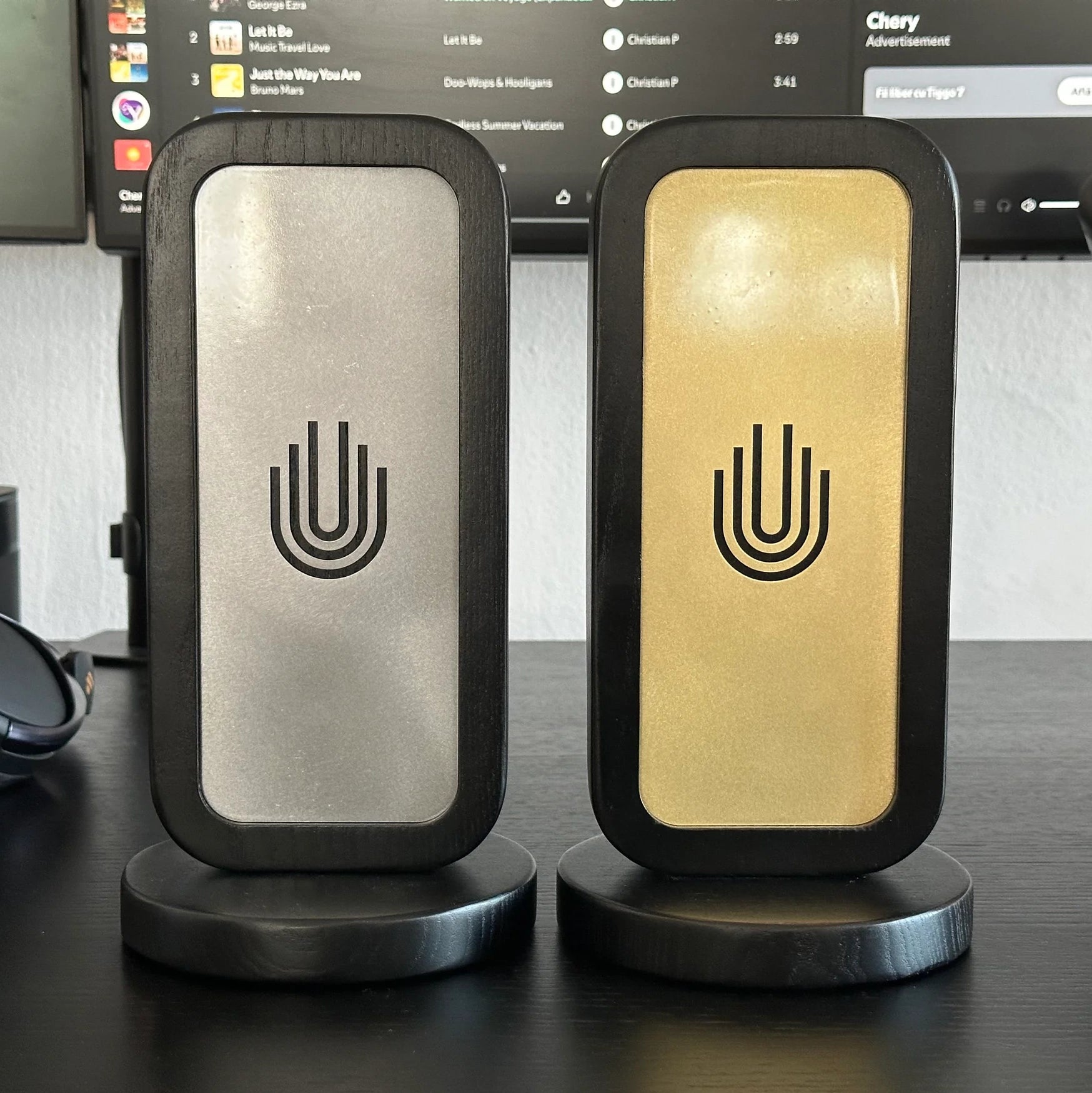 Headphone Stand - Solid Wood With Metal Insert