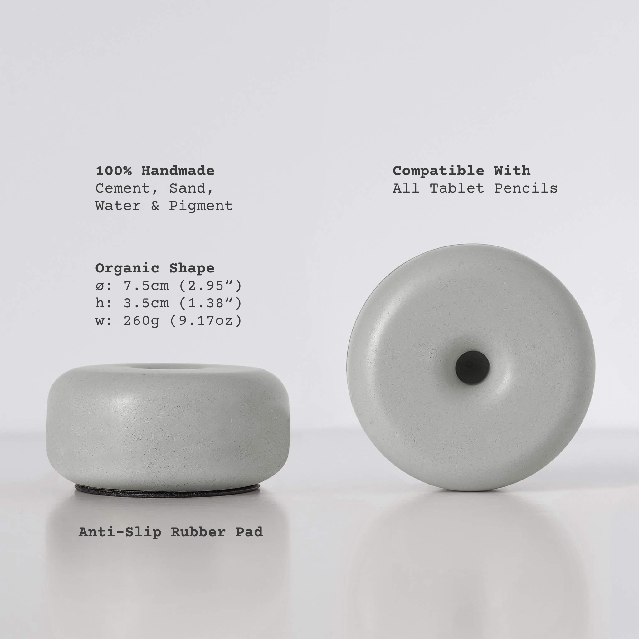 2 x Pack Concrete Tablet Pencil Holders