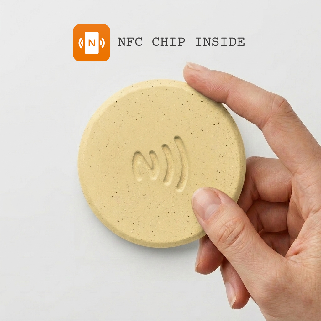 Taply - Concrete Puck With Built-In NFC Chip
