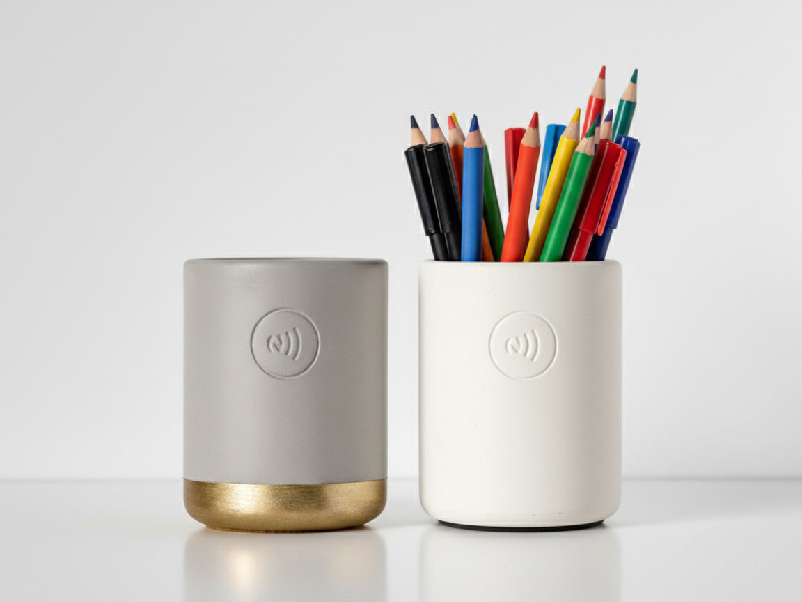 Legacy Concrete Pen Holder With Built-In NFC Chip