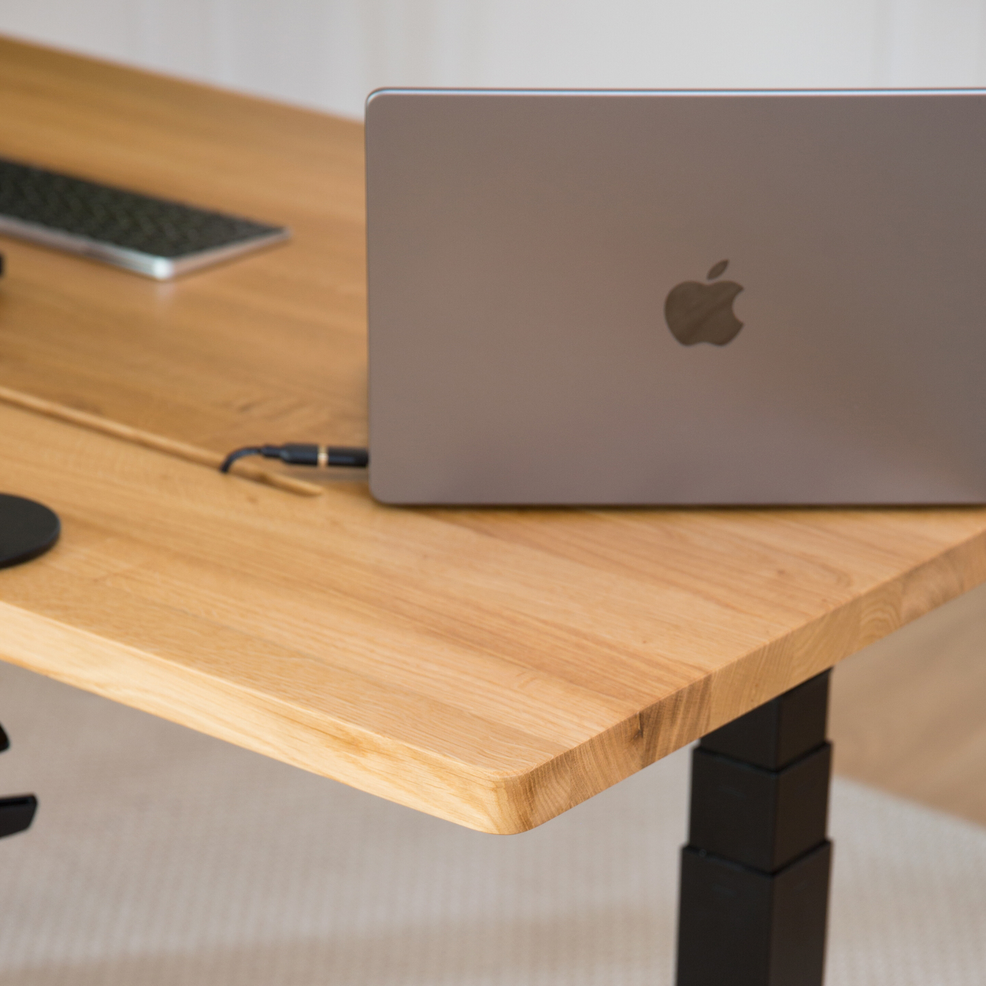 Sit Stand Office Desk PRO - Solid Oak Wood-UnityCave.com