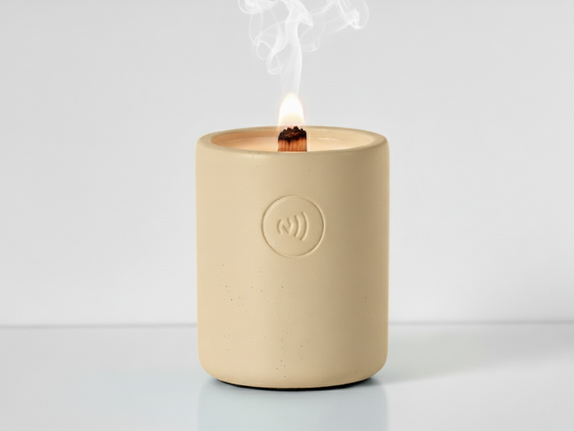 Organic Soy Candle With Built-in NFC Chip